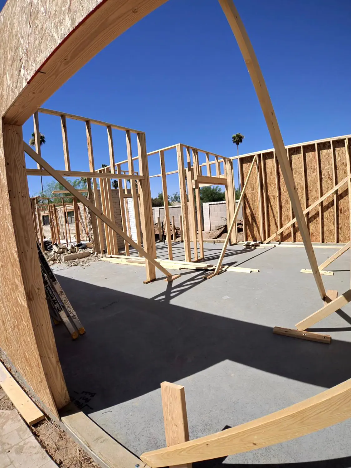Timber walls and openings taking shape on a Quest Construction job